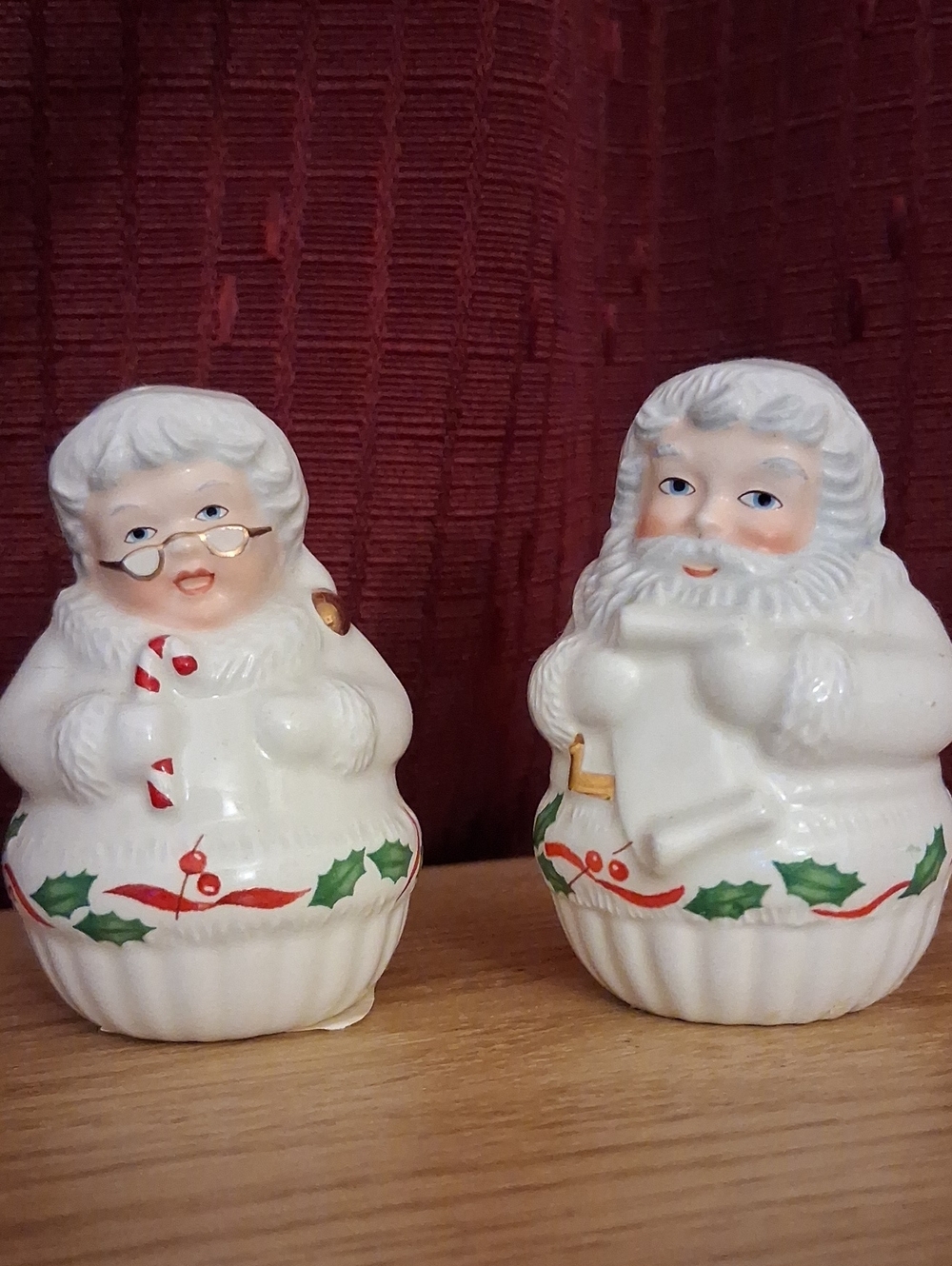 Vintage Lenox Santa & Mrs. Claus Salt and Pepper Shakers